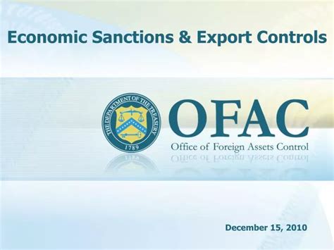 Ppt Economic Sanctions And Export Controls Powerpoint Presentation Id