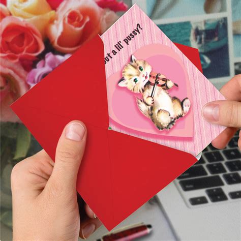 Pussy Funny Valentine S Day Card Cat