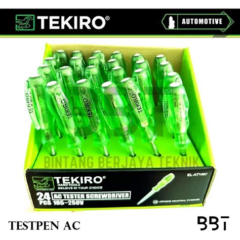 Jual Tespen Tekiro Testpen Ac Obeng Test Pen Ac 250v Ac Tester 250