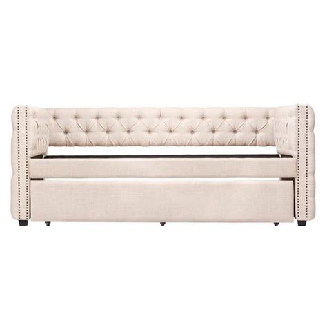 Knightsbridge Twin Tufted Nailhead Daybed By Inspire Q Artisan Bed