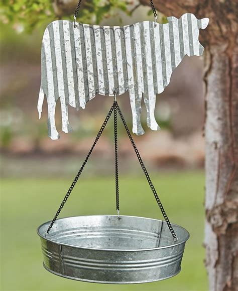 Galvanized Hanging Bird Feeder Hanging Bird Feeders Bird Feeders