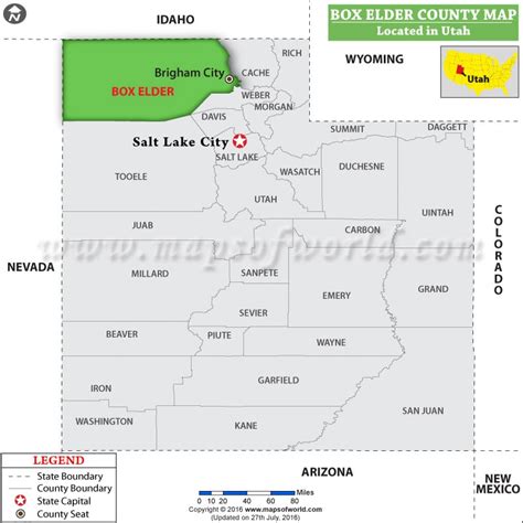 Box Elder County Map Utah