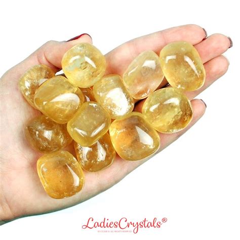 Honey Calcite Tumbled Stone Honey Calcite Tumbled Stones Etsy