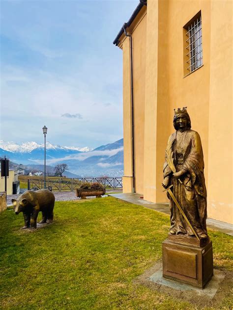 Inaugurata A Charvensod La Statua Della Patrona Santa Colomba