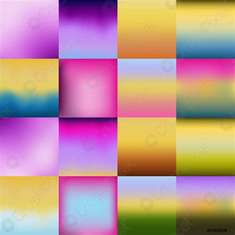 Set Of Abstract Colorful Blurred Vector Backgrounds Vector Stock