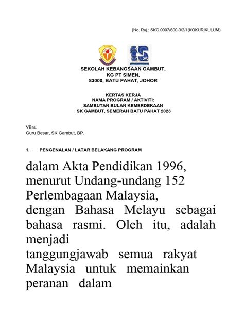 Kertas Kerja Kemerdekaan 2023 Pdf