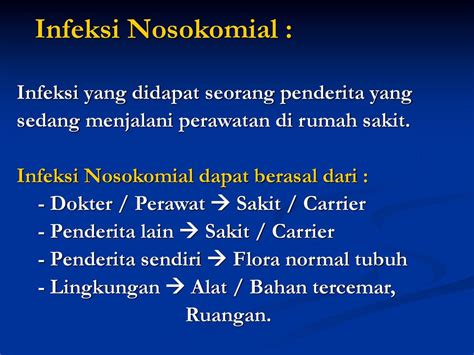 Infeksi Nosokomial Setio Harsono Ppt Download