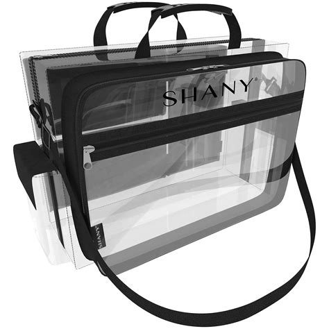 SHANY Travel Makeup Artist Bag with Removable Compartments – Clear Tote bag with Detachable ...