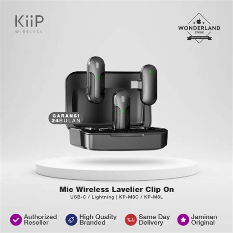 Jual Kiip M Microphone Wireless Mic Clip On Dual Mic Usb C Lightning