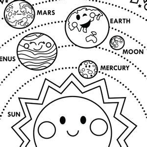 Solar System Printable 24x36 Vertical Layout Etsy