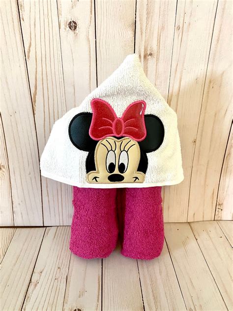 Minnie Mouse Hooded Towel Etsy