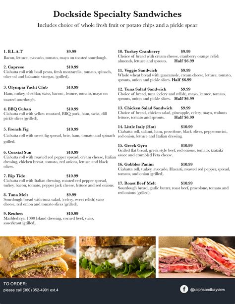 Bayview Deli Menu - Stormans