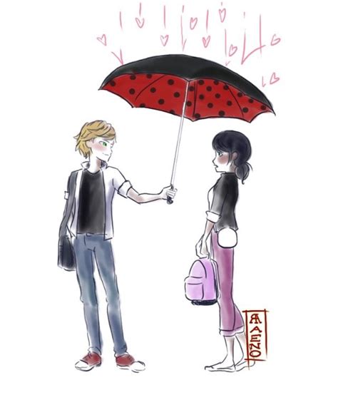 Umbrella scene-1 by Raaeno Miraculous Ladybug, Umbrella, Scene, Adventure, Cats, Anime, Mlb ...