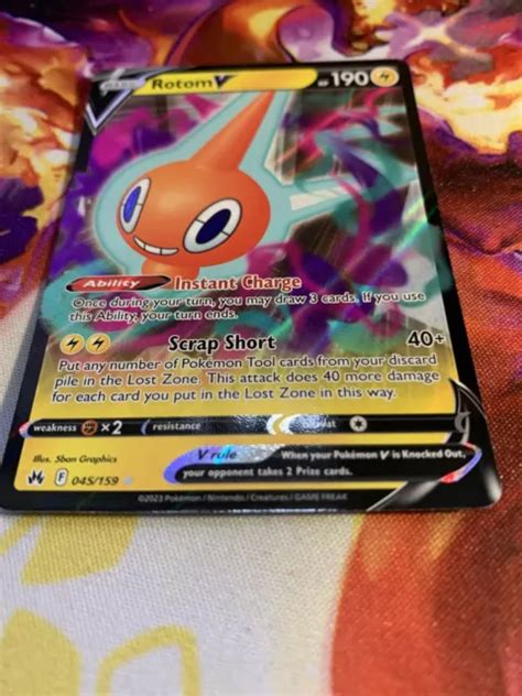 POKÉMON TCG ROTOM V Crown Zenith 045 159 Holo Ultra selten EUR 1 16