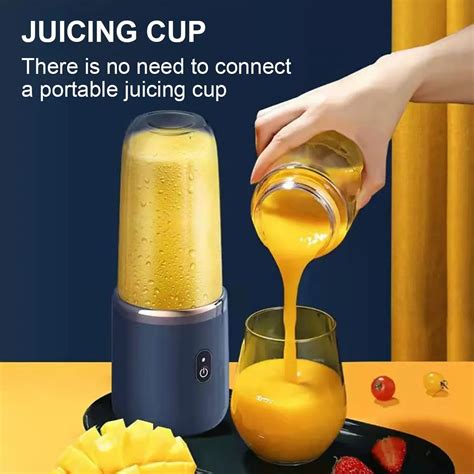 Portable Blender Bottle Electric 6 Blades Multifunction Juice Blender