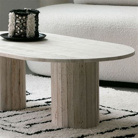 Zefia Table Basse Travertin Kasbah Design