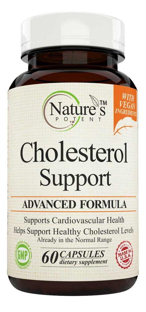 Natures Potent Cholesterol Support Supplement Helps Lower