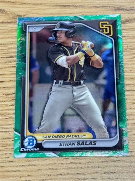 ETHAN SALAS 2024 Bowman Chrome Prospects réfracteur de lueur lunaire