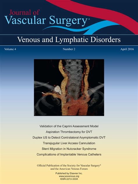 Journal Of Vascular Surgery Venous And Lymphatic Disorders