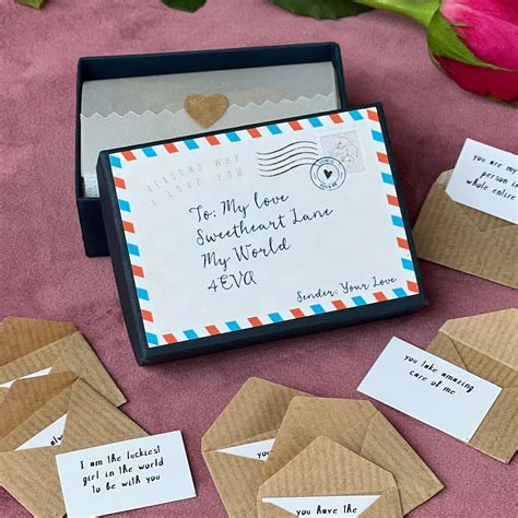 12 Boxed Mini Love Letters Reasons Why I Love You Anniversary T 1st