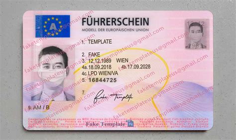 Austria Drivers License Template New V Fake Template