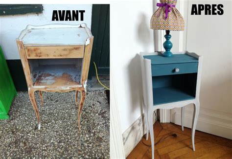 Chevet Avant Apres Relooking Meuble Relooking De Mobilier Relooking