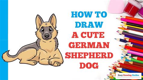 Hình Vẽ Chó đức Dễ Thương German Shepherd Drawing Cute Vẽ Bởi Tay Của Bạn