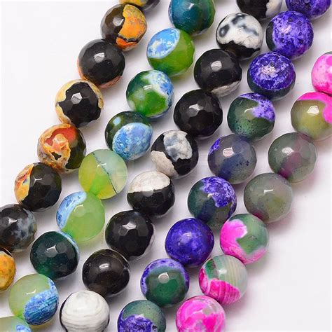 Wholesale Natural Fire Crackle Agate Bead Strands Jewelryandfindings