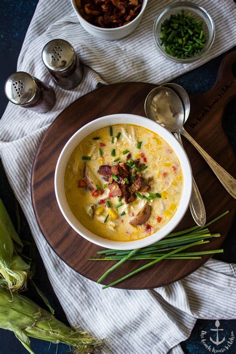 Creamy Chicken Corn Chowder With Bacon The Beach House Kitchen