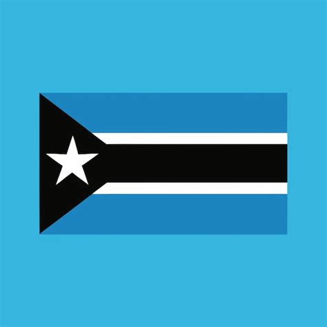 Ilustraci N De La Bandera De Botswana Sobre Un Fondo Blanco Vector