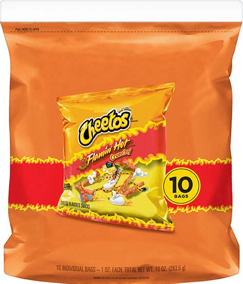 Cheetos Crunchy Flamin Hot Cheese Flavored Snacks Multi Pack Variety Packs