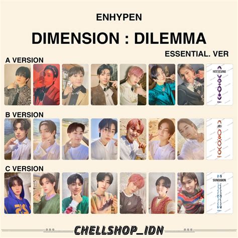 Jual PHOTOCARD ENHYPEN DIMENSION DILEMMA ESSENTIAL VERSION Shopee