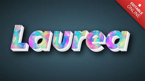 laurea holographic text effect generator