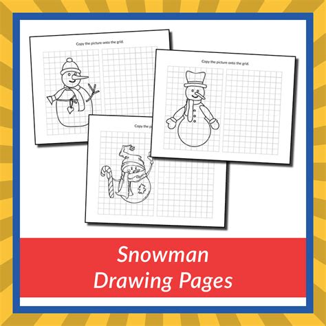 Snowman Drawing Pages - Gift of Curiosity