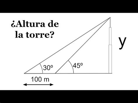 Problema De Trigonometr A Dos Tri Ngulos Hallar Altura De La Torre