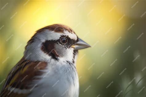 Premium Ai Image A Close Up Of A Bird Focused In Its Eye With A