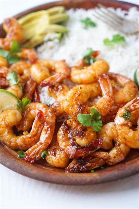 Caramelized Honey Lime And Garlic Shrimp