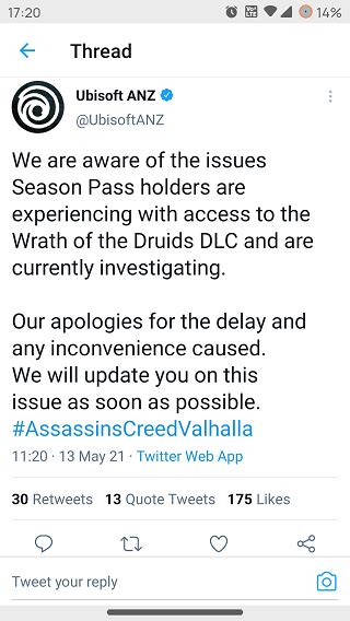 Wrath of the Druids DLC access issues under investigation, says support