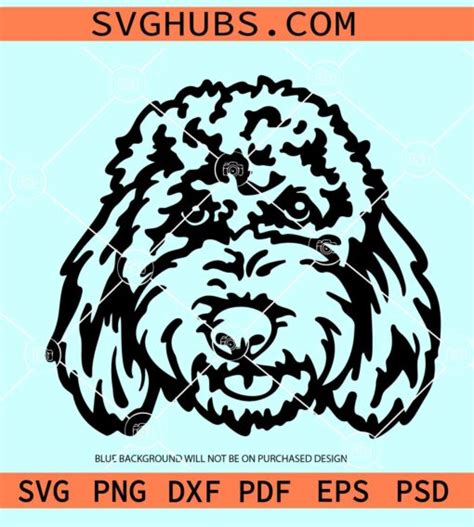 Golden Doodle Head Svg Golden Doodle Svg Golden Doodle Dog Breed Svg