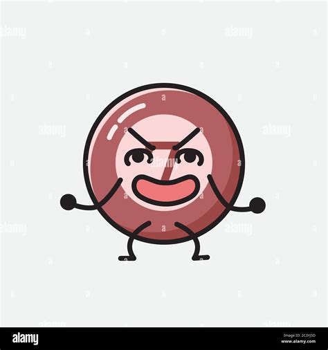 An Illustration Of Cute Billiard Ball Mascot Vector Character In Flat