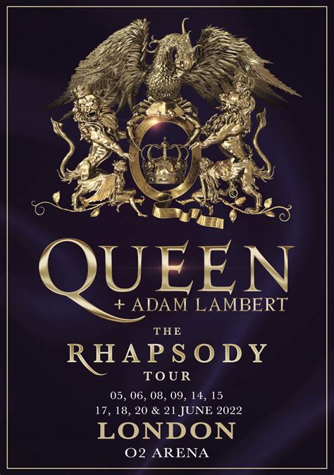 Queen And Adam Lambert 2022 Tour London Poster