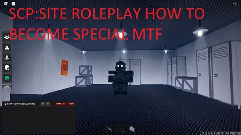 Scp Site Roleplay How To Become Speacial Mtf Removed Youtube