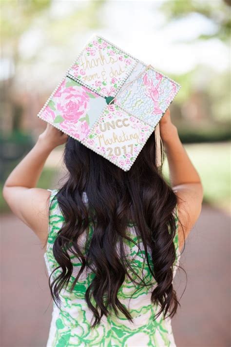 Lilly Pulitzer Graduation Cap Graduation Cap Inspo Grad Cap Idea Girly Graduation Cap