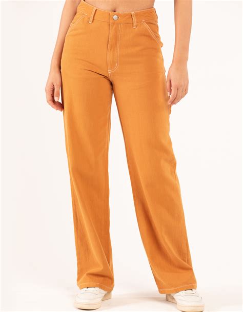 Rsq Womens High Rise Relaxed Carpenter Pants Saddle Tillys