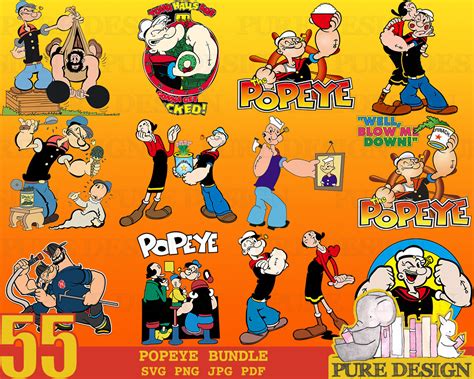 Popeye The Sailor Man Svg Olive Oyl Svg Popeye Spinach Svg Inspire Porn Sex Picture