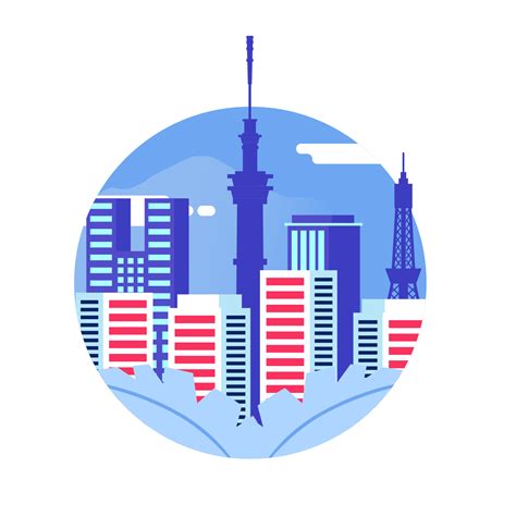 Tokyo Skyline Vector Illustration 271140 Vector Art At Vecteezy