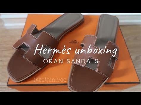 Unboxing video Hermès Oran Sandals YouTube