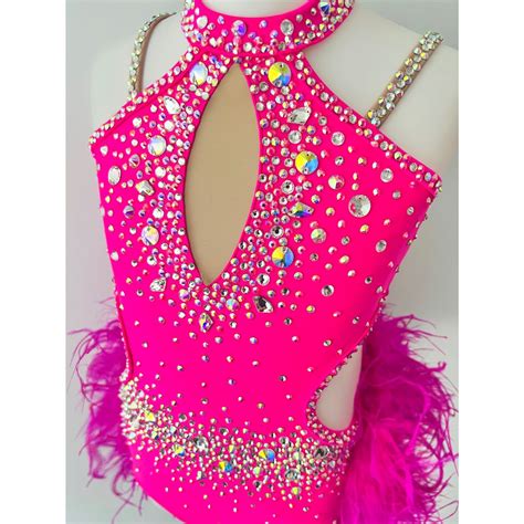 Glamorous Pink Musical Theatre Costume Pretty Dance Costumes Sassy