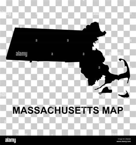 Massachusetts Map Shape United States Of America Flat Concept Icon Symbol Vector Illustration