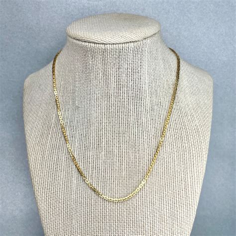 Vintage Monet Twisted Links Chain Gold Tone Chain Necklace Etsy